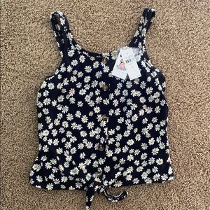 NWT Justice daisy tie top
